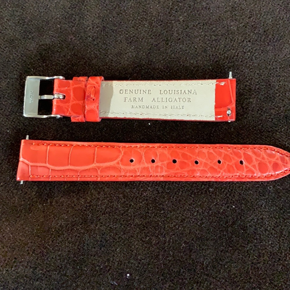 Red Alligator watch strap Never Used.